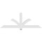 Ekena Millwork Redmond Architectural Grade PVC Gable Bracket, 72"W x 27"H x 4"D x 4"F, 9/12 Pitch GBP072X27X0404RED00 - alternate 2